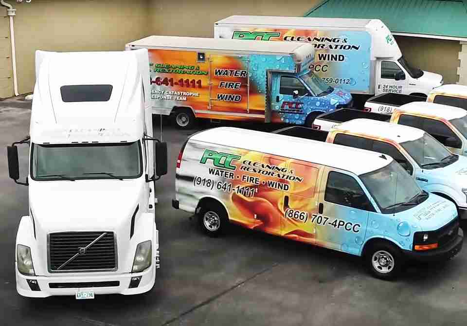Cleaning-Restoration-Vans-Trucks Water and Fire Damage Restoration Fleet