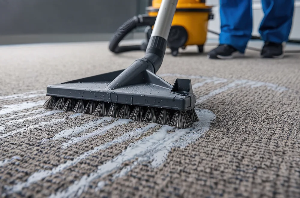professional-odor-removal cleaning a carpet