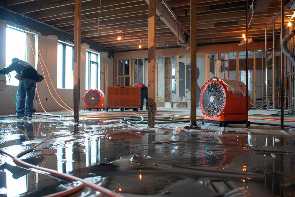 advanced-drying-control drying out a water damaged basement
