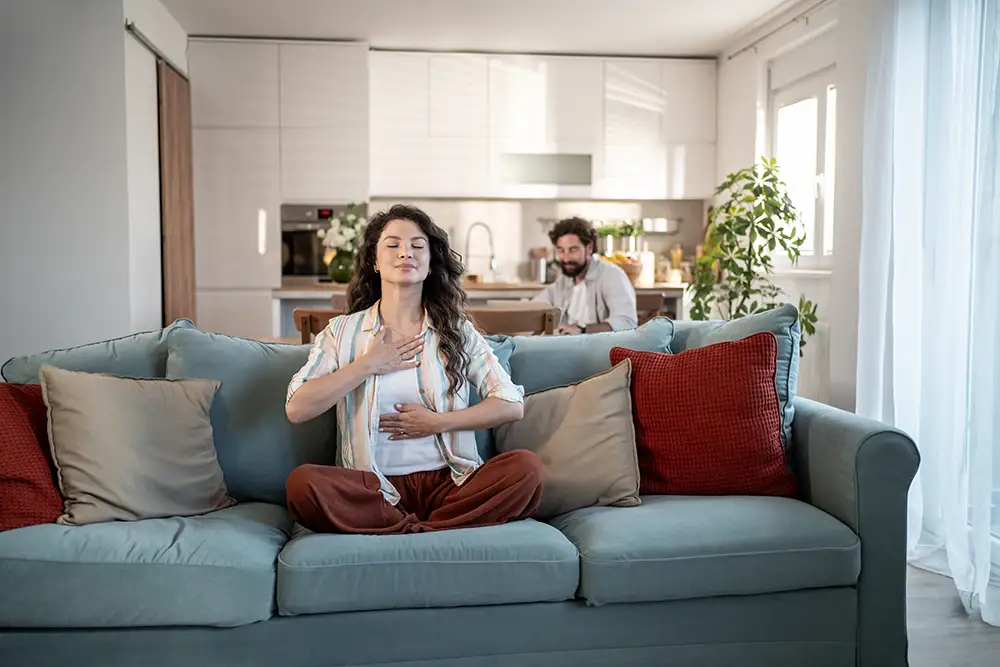 couple-in-apartment couple relaxing in a apartment