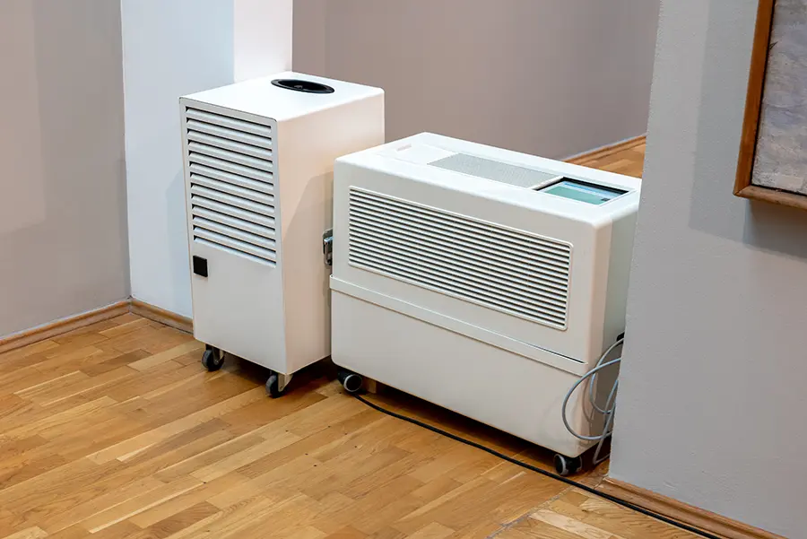 dehumidifiers in a room