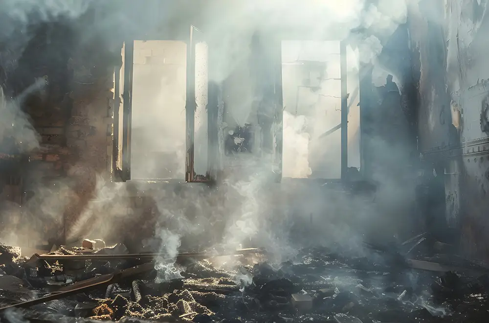 smoke in a house