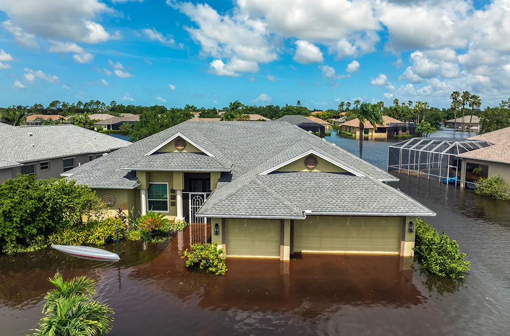 a house flooded