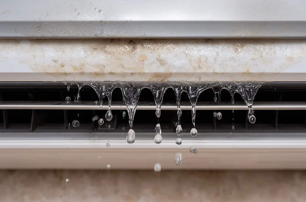 hvac system leaking water