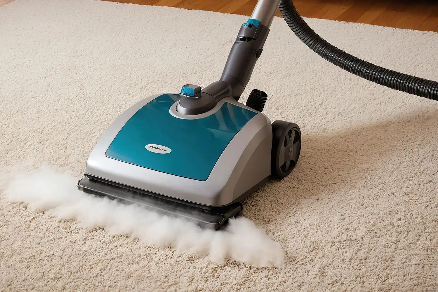 an odor removal being used on a carpet