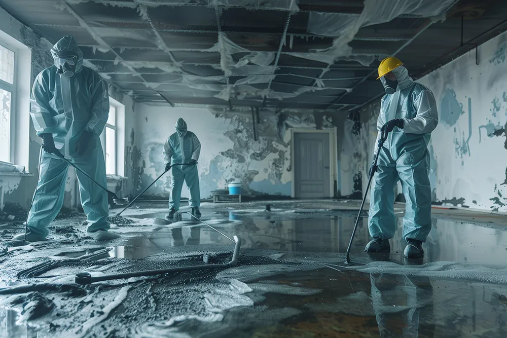 contact-pcc a restoration team working in a building