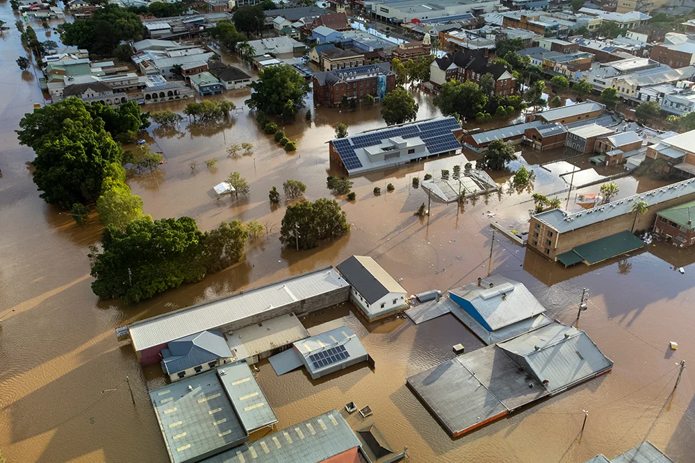 a flood in a city