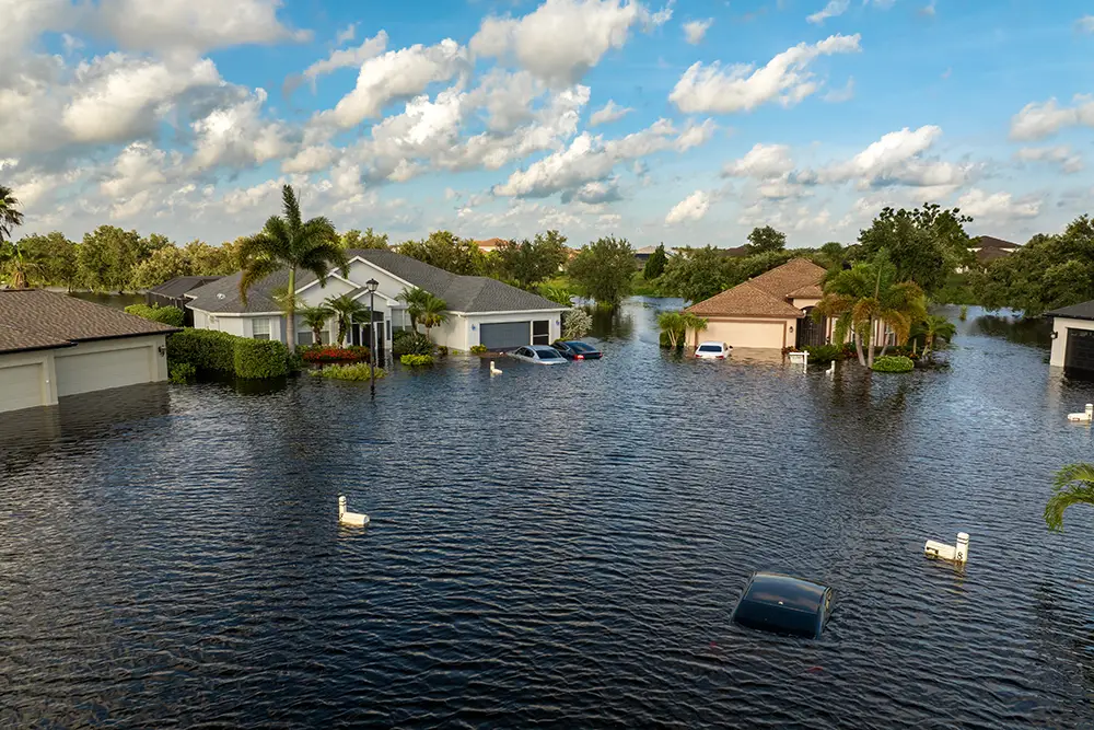 flooded city